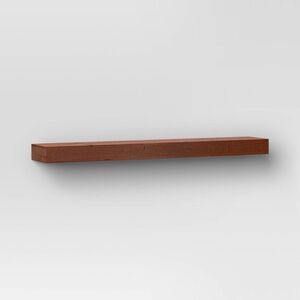 36" Floating Wood Wall Shelf Walnut Threshold Modern Open Storage Display